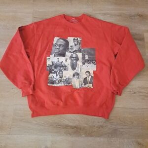 Served Fresh Bright Red Round Neck Sweatshirt Men's Size XL